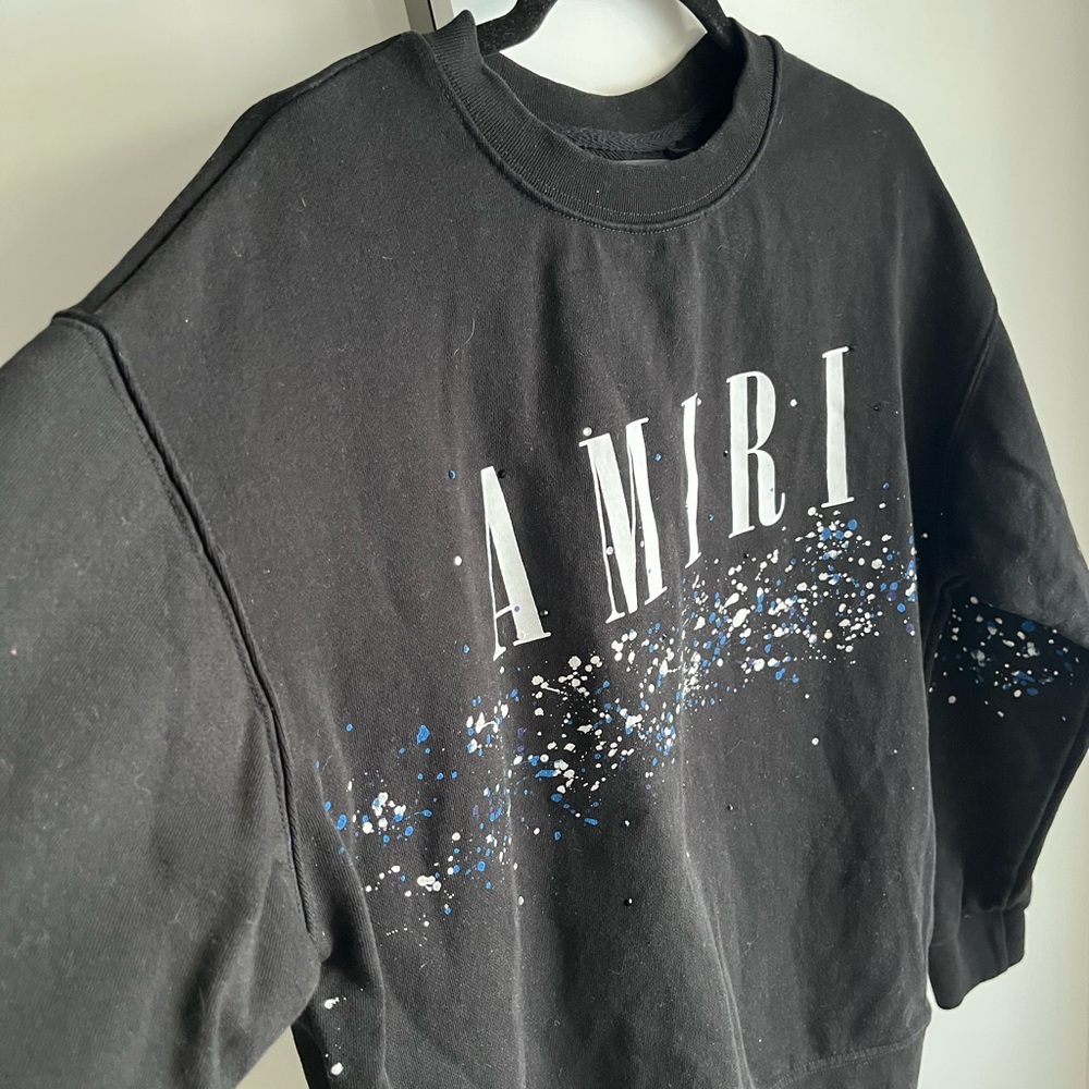 AMIRI Black Blue Sweatshirt M Ssense Luxury Designer